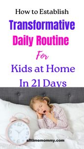 daily routine for kids